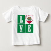 Liebe California State Flag Herbst Prix Baby T-shirt (Vorderseite)