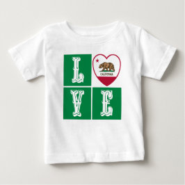 Liebe California State Flag Herbst Prix Baby T-shirt