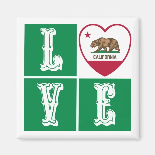 Liebe California State Flag Herbst Prix Magnet (Vorne)