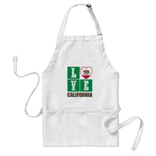 Liebe California State Flag Herbst Prix Schürze (Vorne)