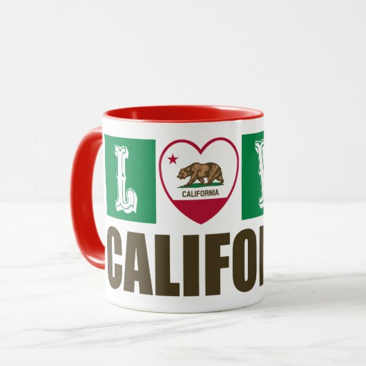 Liebe California State Flag Herbst Prix Tasse (Vorderseite Links)