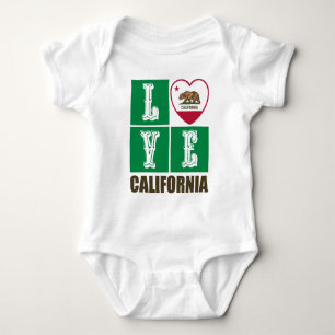 Liebe California State Flag Herzpreis Baby Strampler