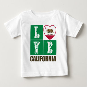 Liebe California State Flag Herzpreis Baby T-shirt