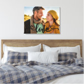 Liebe Calligraphy Overlay-benutzerdefiniertes Foto Leinwanddruck (Insitu (Schlafzimmer))