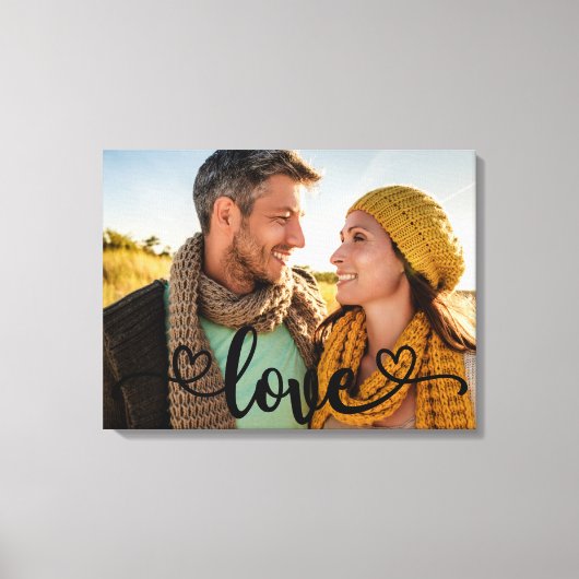 Liebe Calligraphy Overlay-benutzerdefiniertes Foto Leinwanddruck (Vorderseite)
