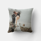 LIEBE CALLIGRAPHY Script Typografy Wedding Overlay Kissen (Rückseite)