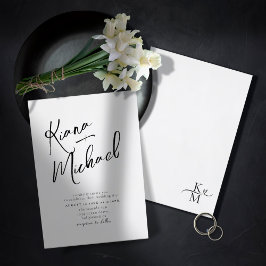 Liebe Calligraphy Wedding B&W ID940