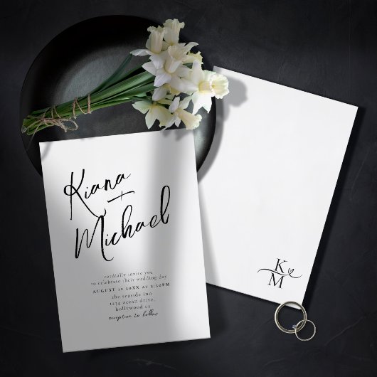 Liebe Calligraphy Wedding B&W ID940