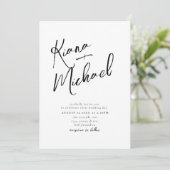 Liebe Calligraphy Wedding B&W ID940 (Stehend Vorderseite)