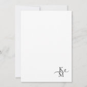 Liebe Calligraphy Wedding B&W ID940 (Rückseite)