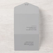 Liebe Calligraphy Wedding B&W ID940 All In One Einladung (Außenbereich)