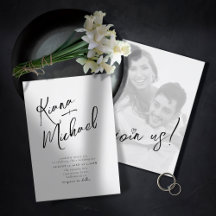 Liebe Calligraphy Wedding Foto B&W ID940