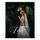Liebe Calligraphy Wedding Foto Poster (Vorderseite)