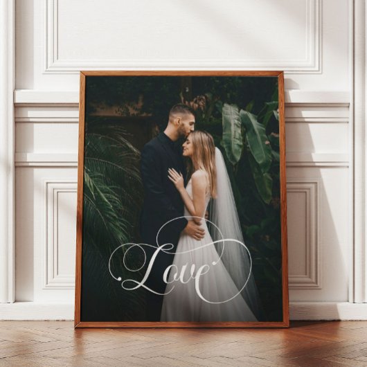 Liebe Calligraphy Wedding Foto Poster