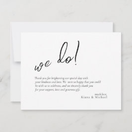 Liebe Calligraphy Wedding Foto Vielen Dank B&W ID9 Dankeskarte