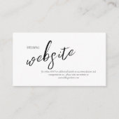 Liebe Calligraphy Wedding Website B&W ID940 Begleitkarte (Vorderseite)