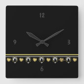 Liebe Cam Wall Clock von Poet Adiela Akoo Quadratische Wanduhr (Vorderseite)