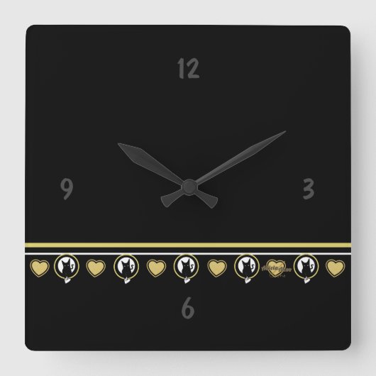 Liebe Cam Wall Clock von Poet Adiela Akoo Quadratische Wanduhr (Vorderseite)