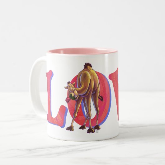 LIEBE Camel Zwei-Tone-Kaffee-Tasse Zweifarbige Tasse (Vorderseite Links)