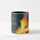 Liebe Camping Bonfire Campfire Kundenspezifisch Tasse (Zentrum)