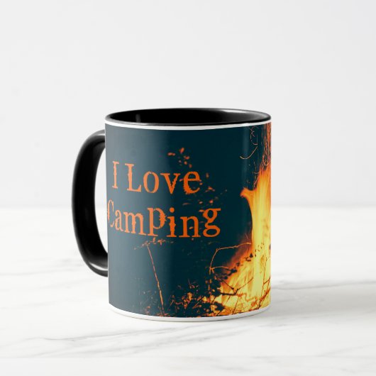 Liebe Camping Bonfire Campfire Kundenspezifisch Tasse (Vorderseite Links)
