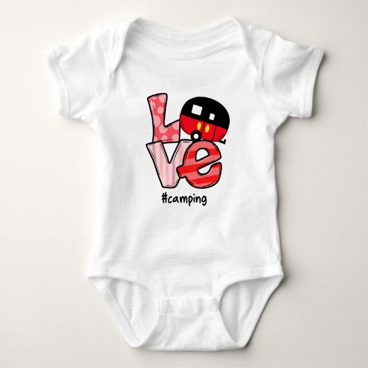Liebe Camping #Camping Baby Strampler (Vorderseite)