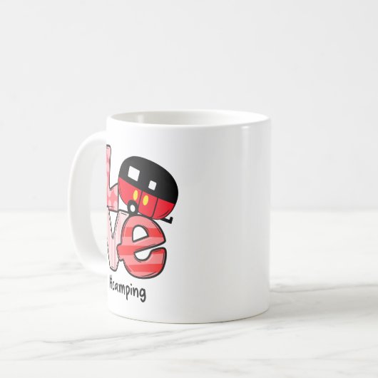Liebe Camping #Camping Kaffeetasse (Vorderseite Links)