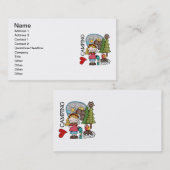 Liebe-Camping des blondes Haar-Mädchen-I Visitenkarte (Vorne/Hinten)