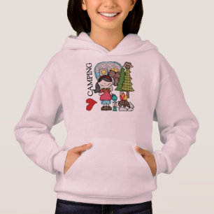 Liebe-Camping des schwarzes Haar-Mädchen-I Hoodie