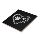 Liebe Camping Dog Paw Print Heart Flip Flops Kaffe Fliese (Seite)