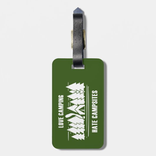 Liebe Camping, Hass-Campingplätze Gepäckanhänger (Rückseite vertikal)