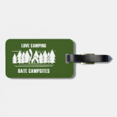 Liebe Camping, Hass-Campingplätze Gepäckanhänger (Rückseite horizontal)