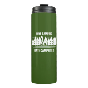 Liebe Camping, Hass-Campingplätze Thermosbecher