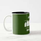 Liebe Camping, Hass-Campingplätze Zweifarbige Tasse (Links)