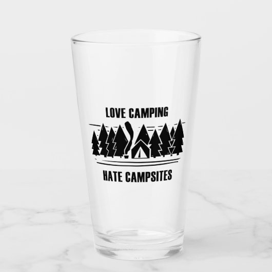 Liebe Camping, Hate Campings Glas (Vorderseite)