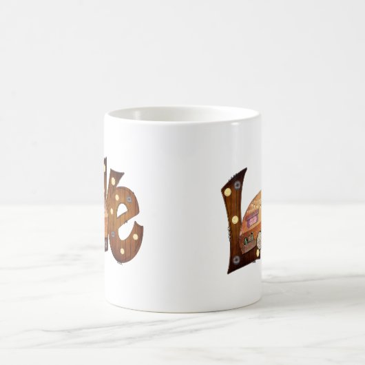 Liebe Camping Hübsch Kaffeetasse (Mittel)