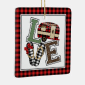 Liebe Camping Moderne Weihnachtscamper Flip Flops Keramikornament (Rechts)