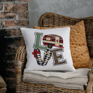 Liebe Camping Moderne Weihnachtscamper Flip Flops Kissen