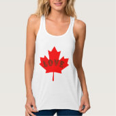 Liebe Canada Day Red Mapleaf Panzer Tank Top (Vorderseite)