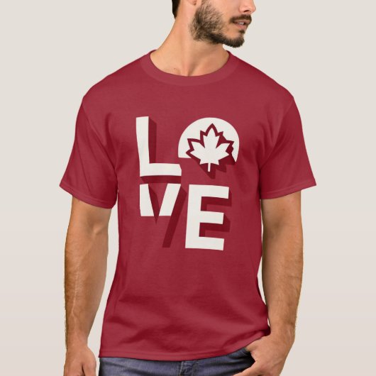 Liebe Canada Maple Leaf T-Shirt (Vorderseite)