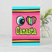 Liebe Canasta Einladung (Stehend Vorderseite)