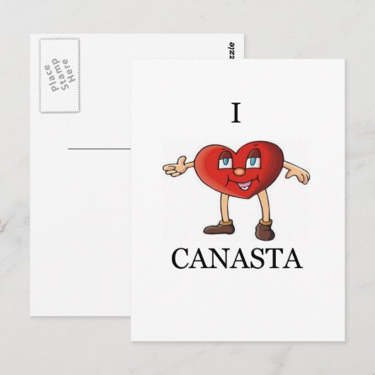 Liebe canasta postkarte (Vorne/Hinten)
