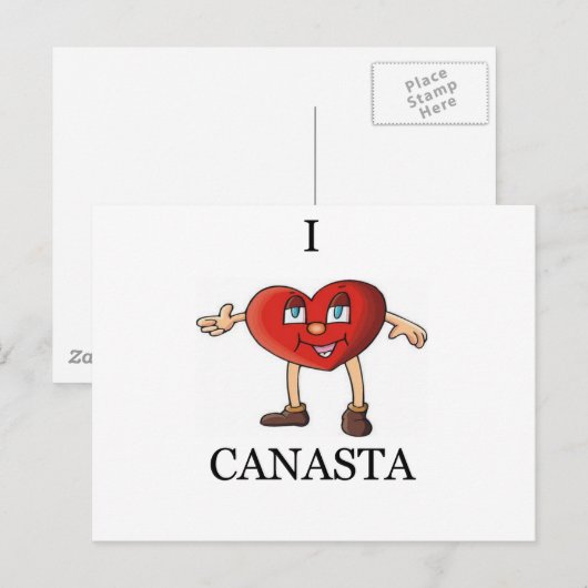 Liebe canasta postkarte (Vorne/Hinten)