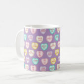 Liebe Candy Hearys - Lila Kaffee-Tasse Kaffeetasse (Vorderseite Links)