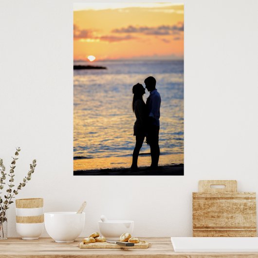 Liebe Canva Canvas Print Poster (Küche)