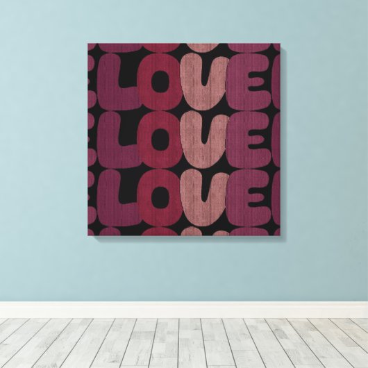 Liebe Canvas Print Leinwanddruck (Insitu (Holzboden))