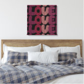 Liebe Canvas Print Leinwanddruck (Insitu (Schlafzimmer))