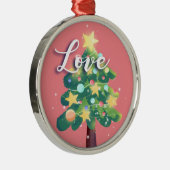 Liebe Capton Weihnachtsbaum Pink Ornament Aus Metall (Rechts)