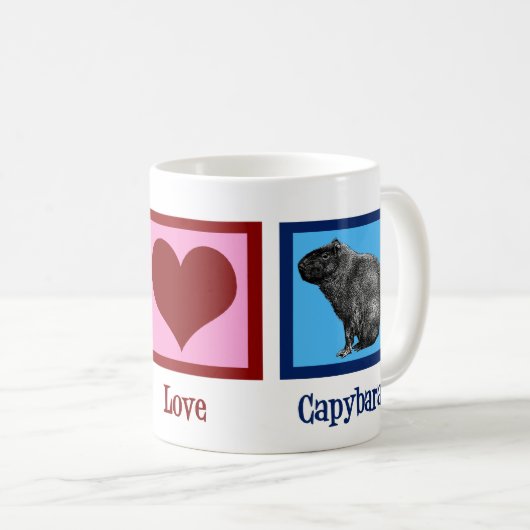 Liebe Capybaras Kaffeetasse (VorderseiteRechts)