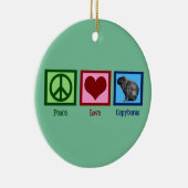 Liebe Capybaras Keramik Ornament (Rechts)